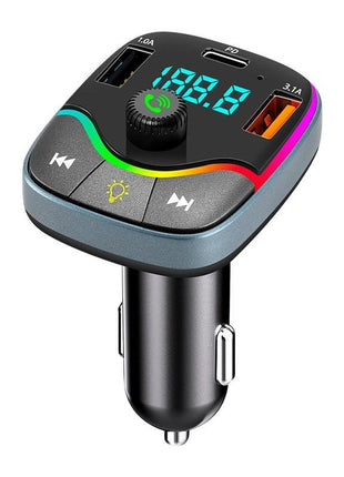 Wireless FM Transmitter Car MP3 Player – Bluetooth, Dual USB, Type-C, LED