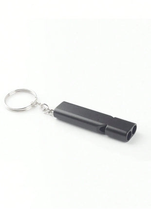 Aluminum Alloy Whistle 50mm Loud Output with Keychain – Anodized Black or Silver for Survival & Outdoor Use