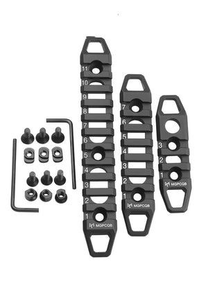 Tactical Picatinny Rail Set – 150 mm/110 mm/80 mm Black 20 mm Mount