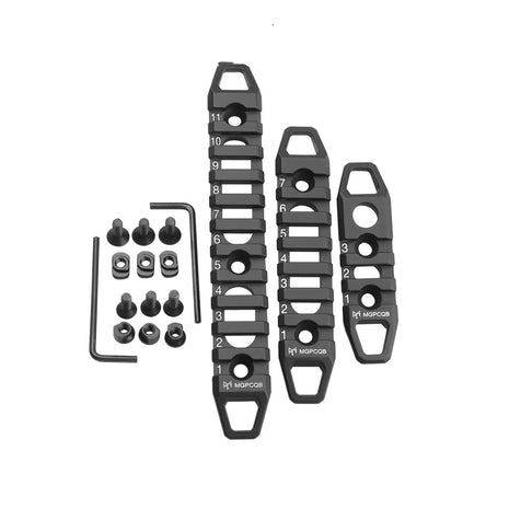 Tactical Picatinny Rail Set – 150 mm/110 mm/80 mm Black 20 mm Mount