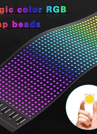 Flexible LED Matrix Panel 16x64 Pixels - Programmable, USB Powered, App Controlled