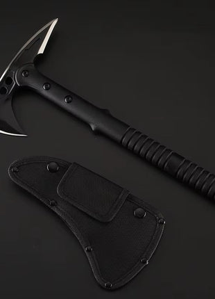Outdoor Camping Axe 19 cm × 40 cm – 440 Stainless Steel Double‑Blade, Black
