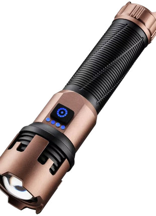 Telescopic Zoom Rechargeable LED Flashlight 3000+ Lumen USB‑C Aluminium Alloy IP55 6000 K Daylight – Model FL744