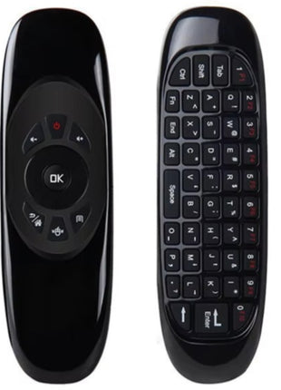 Wireless Air Mouse Keyboard Combo 2.4GHz – QWERTY Gyroscopic Remote – Compatible with Smart TV, Android TV Box, PC, Tablet – Black