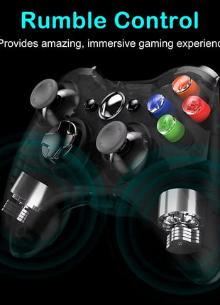 Generic Wireless Game Controller for Xbox 360 and PC – 2.4GHz with Dual Vibration, Linear Triggers, Black