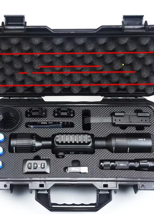Rifle Scope 3–24x Aluminium Alloy 4K UHD Smart Ballistic Rangefinder Night Vision – Black 9002