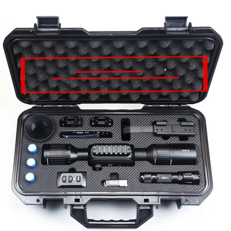Rifle Scope 3–24x Aluminium Alloy 4K UHD Smart Ballistic Rangefinder Night Vision – Black 9002