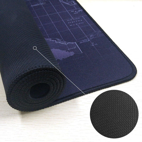 Large Extended Gaming Mouse Pad Map Desk Mat 80 x 30 cm, Rubber + Cloth, Anti-Slip Base for Keyboard, PC & Laptop