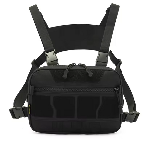 Tactical Chest Bag – 600D Waterproof Nylon – 25.5×5.5×18 cm Front Pack Molle Strap Backpack (Multiple Colours)