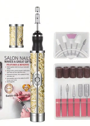 Electric Nail Care Kit 20,000RPM – 19-Piece USB Rechargeable Nail File Set