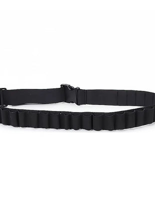 Tactical Shotgun Shell Belt 130cm – 26-Loop 600D Oxford Ammo Holder – Adjustable Black Waist Band