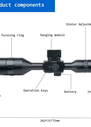 Digital Day-Night Scope 6–12×72mm OLED – Infrared CMOS + Full-Color Model