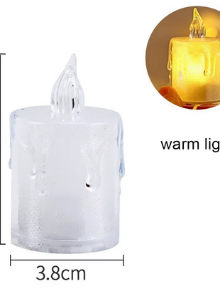 LED Flameless Candles – 24 Pack Warm White Flickering Tea Lights