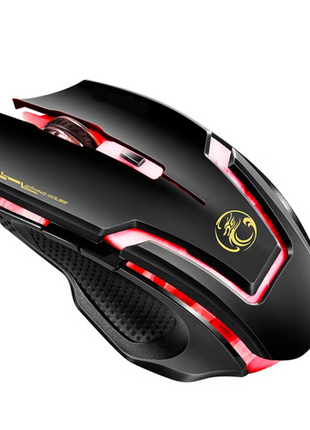 Wired Gaming Mouse USB – 3200 DPI Optical Sensor + 6 Buttons – LED Lighting – Ergonomic Design – Black
