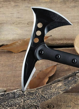 Outdoor Camping Axe 19 cm × 40 cm – 440 Stainless Steel Double‑Blade, Black