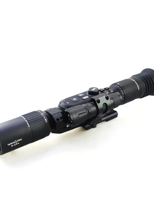 Rifle Scope 3–24x Aluminium Alloy 4K UHD Smart Ballistic Rangefinder Night Vision – Black 9002