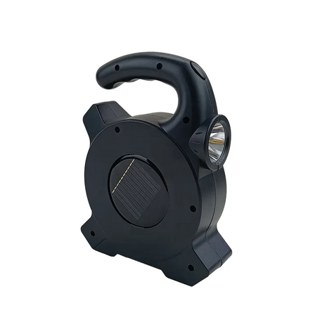 Rechargeable COB LED Work Light with Solar Charging, Power Bank Output, Portable Camping Torch