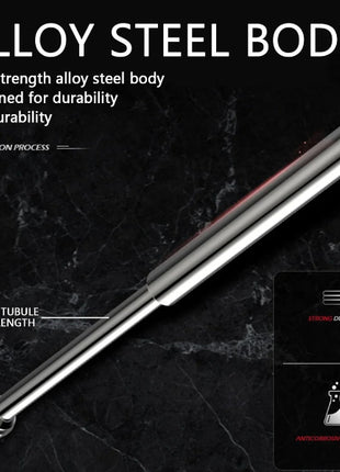 Expandable Baton 58 cm – Compact Aluminium Spring Auto-Extend – Matte Black Retractable Cane with Holster