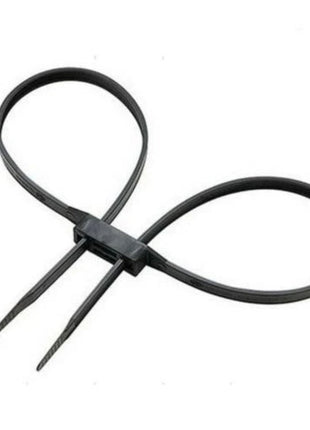 Disposable Nylon Handcuffs Double Loop 114kg Strength – Heavy Duty Self-Locking Zip Tie Restraint Black (10-Pack)