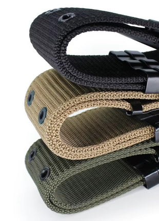 Tactical Belt 5.5cm Nylon Strap + Metal Quick-Release Buckle – S-Style Design – Black Outdoor Use