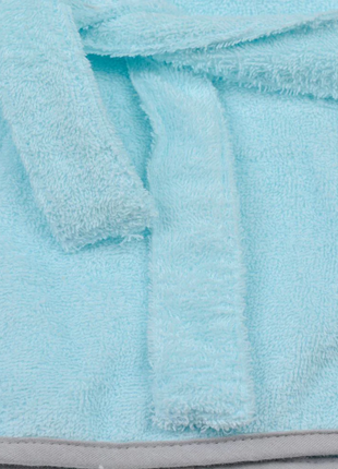 Baby Elephant Hooded Cotton Bathrobe with Belt & Mittens Aqua Gray 0–9 Months Soft Full Sleeve