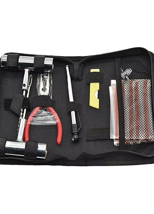 46-Piece Tire Repair Kit for Tubeless Tires – Heavy-Duty Puncture Plug Tool Set with Pliers, Valve Tools & Storage Bag