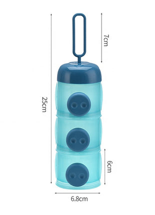 3-Layer Baby Formula Dispenser 180g – BPA-Free Snack Storage Container – Pig Design