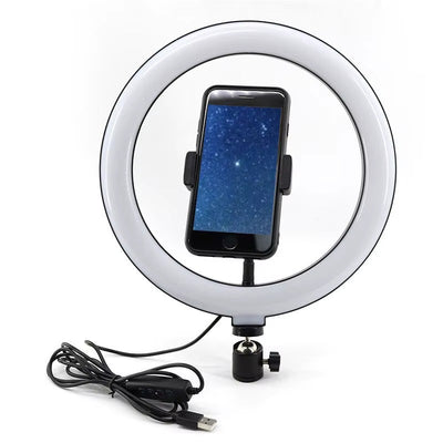 Ring Light Replacement 26cm with USB Power + Wired Remote – Adjustable Brightness & Color – Phone Holder