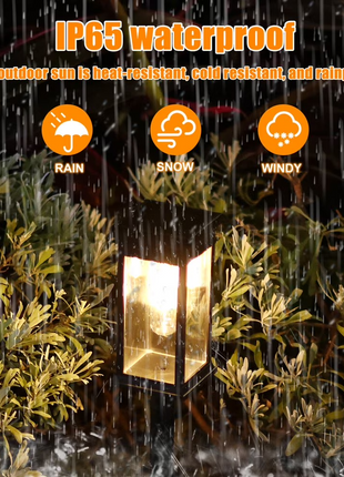 Solar Powered LED Pathway Garden Light IP65 Waterproof Auto On/Off Adjustable Height Outdoor Lawn & Patio Light