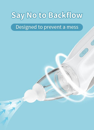 Electric Nasal Aspirator for Babies – 3-Level Suction + Silicone Tip + Built-In Music – USB Rechargeable