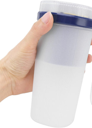Portable USB Rechargeable Blender 300ml Personal Juicer Cup with 6 Stainless Steel Blades, 40W, 1200mAh Battery- Blue