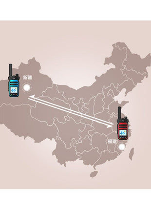 4G Walkie Talkie Android System 3000mAh Li-ion – Optional GPS – 1.77" Display – Red/Blue/Black