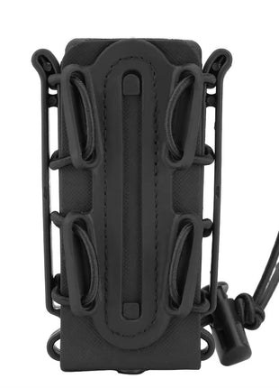 Magazine Pouch 9 mm – Plastic, Quick‑draw Twist, Waterproof, 130 g – Belt & MOLLE Clips – Red / Green / Khaki / Black