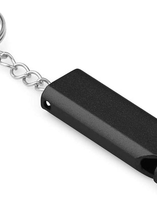Aluminum Alloy Whistle 50mm Loud Output with Keychain – Anodized Black or Silver for Survival & Outdoor Use