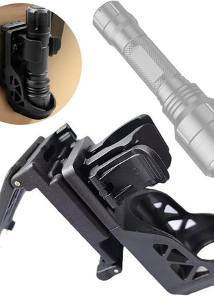 Tactical Flashlight Belt Holster Holder Clip Adjustable ABS Plastic for 25-63.5 mm (1-2.5 in) Flashlights