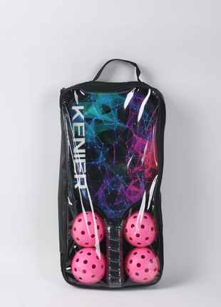 Kenier Pickleball Paddle Set – 2 Wooden Paddles, 4 Outdoor Balls, Carry Bag