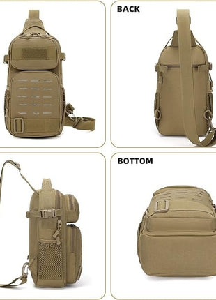 Tactical Chest Sling Bag 18x12x32cm - 900D Nylon - Water-Repellent