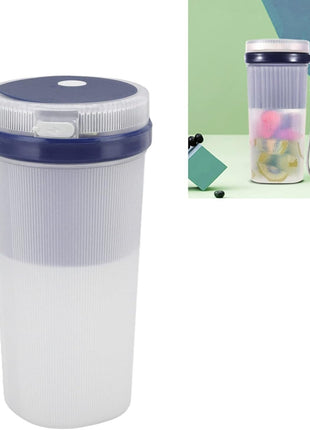 Portable USB Rechargeable Blender 300ml Personal Juicer Cup with 6 Stainless Steel Blades, 40W, 1200mAh Battery- Blue