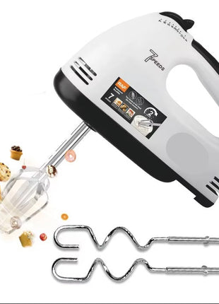 Electric Stand Mixer 2.0L 270W ABS Housing with Stainless Steel Bowl, 7-Speed Settings, Beaters & Dough Hooks