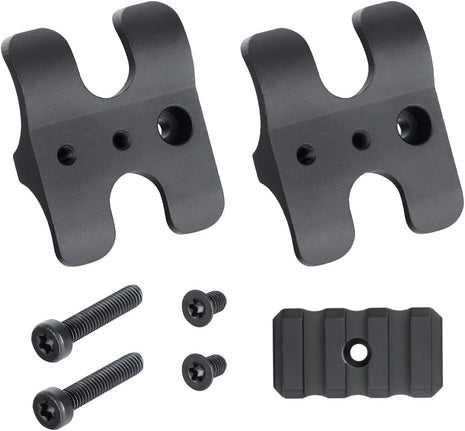 Shotgun Flashlight Barrel Clamp Mount with Detachable Pic‑Rail – CNC Aluminum – Dual Screw – Black