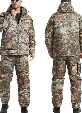 Men's Hunting Suit Winter Fleece Softshell Set – Waterproof Tactical Outdoor 2-Piece