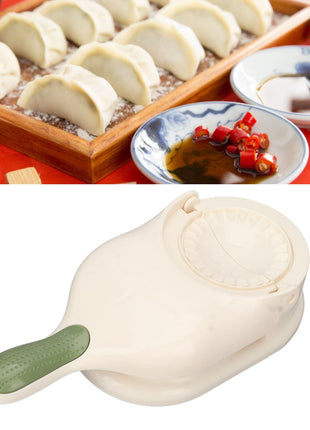 Portable Manual Dumpling Maker with Pressing Mold, Food Grade PP Dough Skin Press, 28.5 cm Kitchen Tool