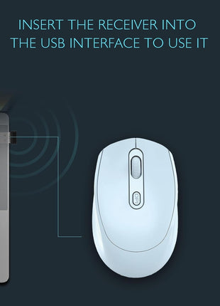 Wireless Rechargeable Mouse – Silent Click – Dual USB & Bluetooth – 1600 DPI