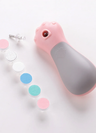 Electric Baby Nail Trimmer Set with 7 Filing Heads – Adjustable Speed – ABS Body and Case