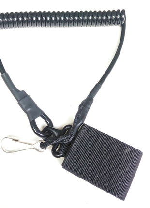 Tactical Spring Lanyard >1.5 m Stretch Coiled Cable Retention Strap