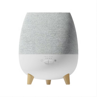2-in-1 Ultrasonic Aroma Diffuser 300ml – ABS Humidifier with LED Night Light – Brown Fabric Finish