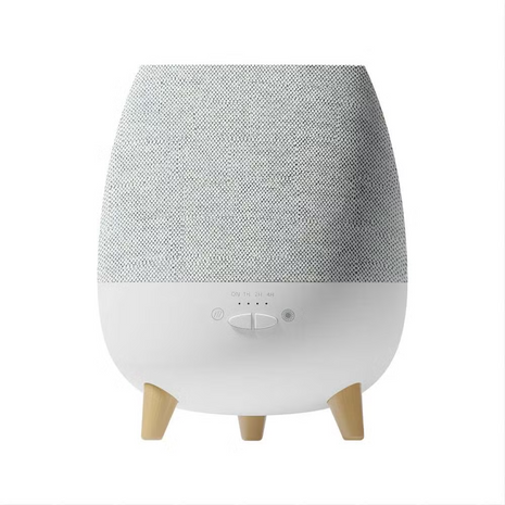 2-in-1 Ultrasonic Aroma Diffuser 300ml – ABS Humidifier with LED Night Light – Brown Fabric Finish