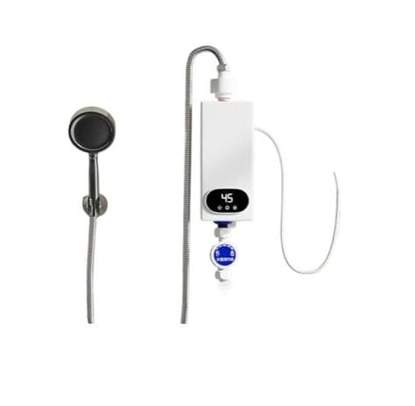 3500W Instant Electric Water Heater with Shower Head, Digital Display, IPX4, 110–220V AC, 3-Second Heat