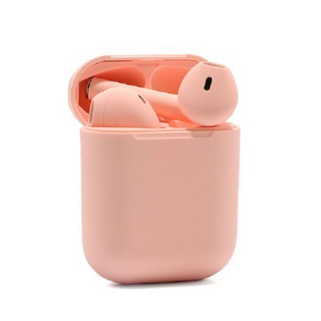 InPods Wireless Bluetooth 5.3 Earphones with Charging Case, Touch Control, Android & iOS Compatible -Pink