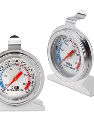 Oven Thermometer 600°F – Dual Scale Stainless Steel – Universal Fit for Ovens